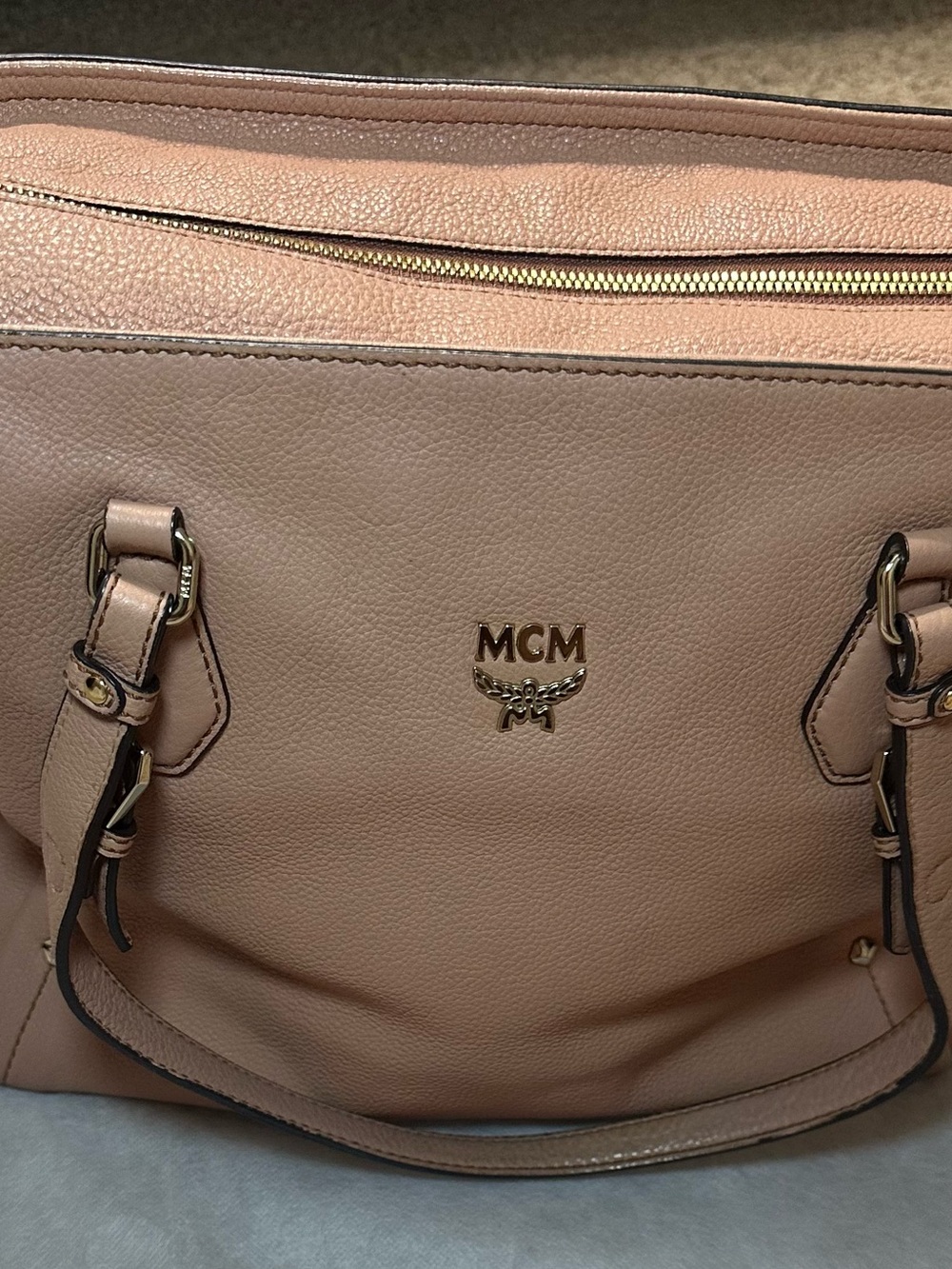 Authentic MCM Blush Pink Leather Tote – CheckCheck Certified